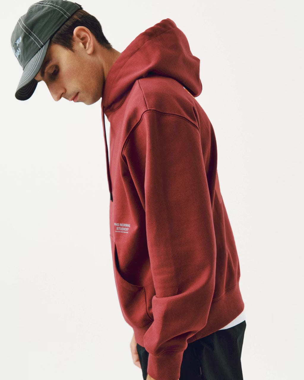 Pas Normal Studios //Off-Race Graphic Hoodie Maroon