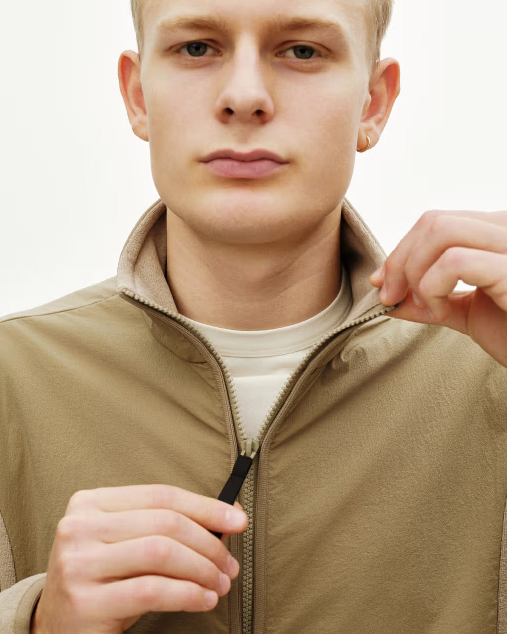 Pas Normal Studios //Off-Race Light Fleece Half-Zip Beige