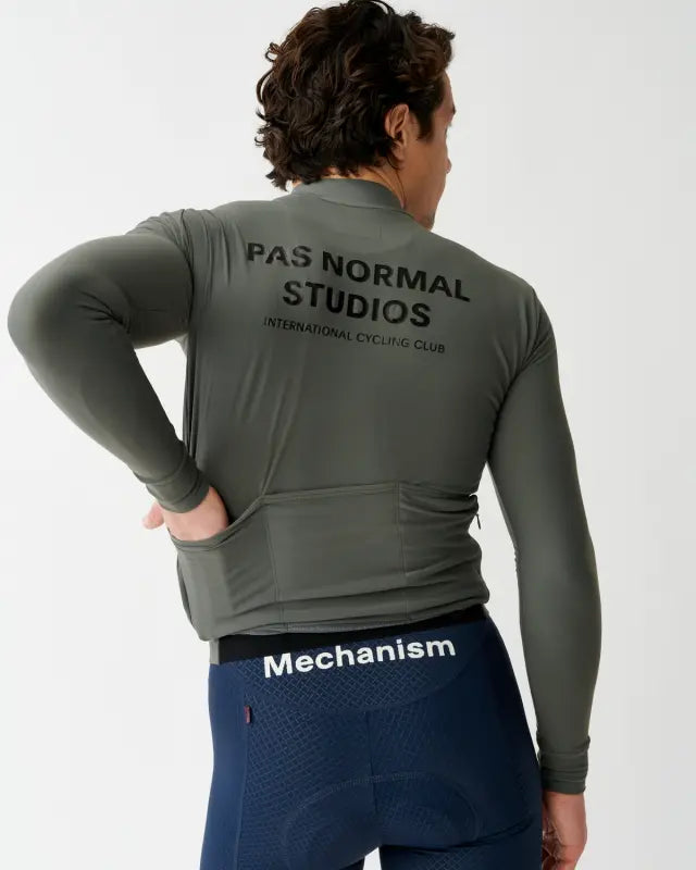 Pas Normal Studios // Men's Mechanism Long Sleeve Jersey — Dark Grey (PreOrder)