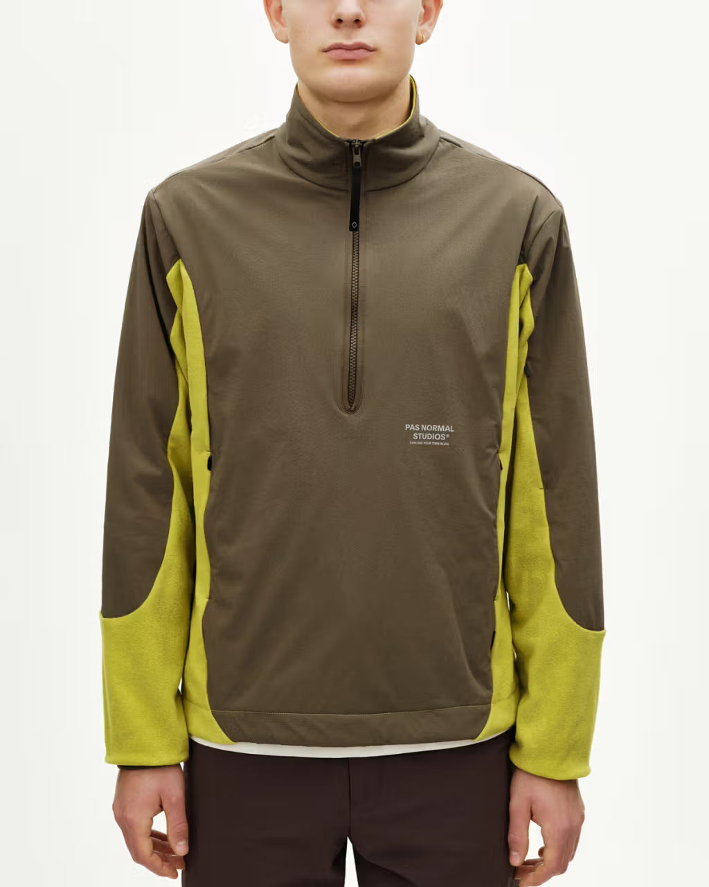Pas Normal Studios //Off-Race Light Fleece Half-Zip Moss Green