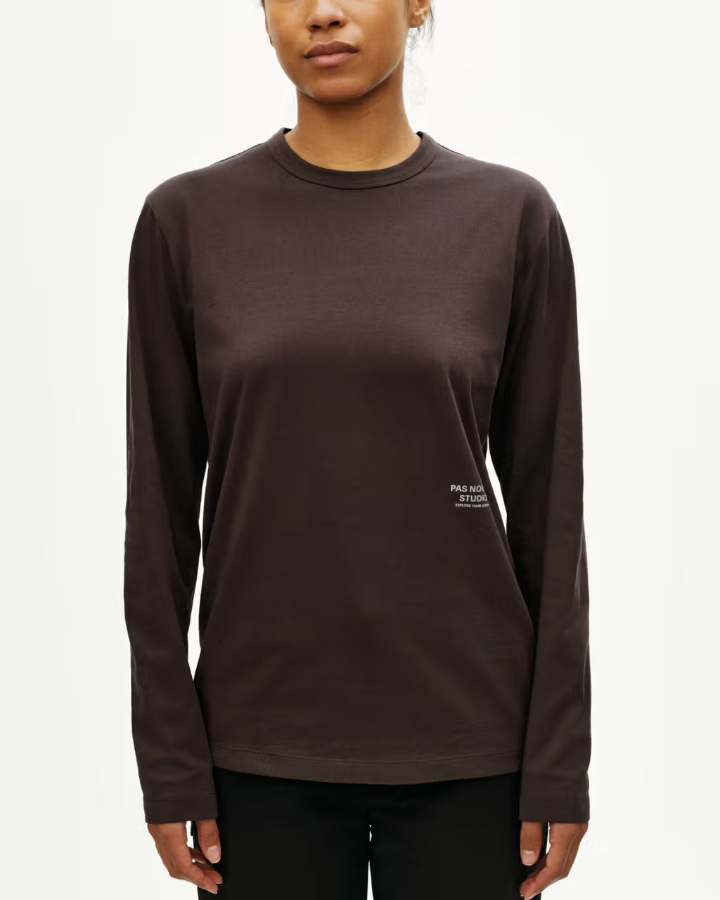 Pas Normal Studios //Off-Race Cotton Tech Long Sleeve T-Shirt Dark Purple