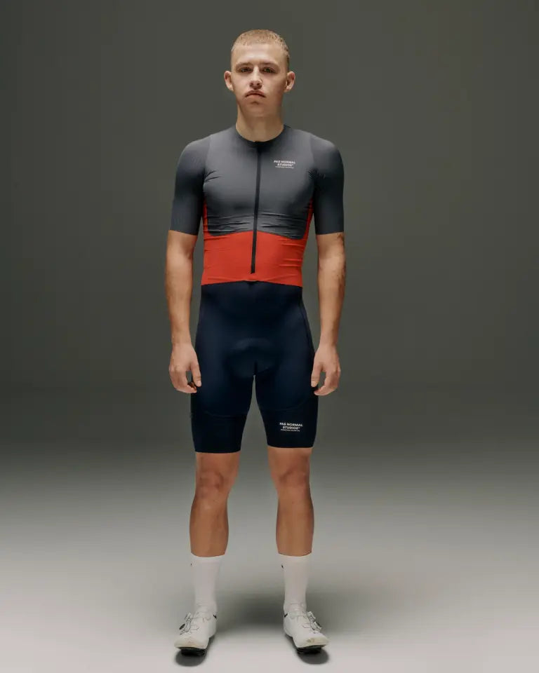 Pas Normal Studios // Men's Mechanism Pro Jersey - Navy / Deep Red (PreOrder)