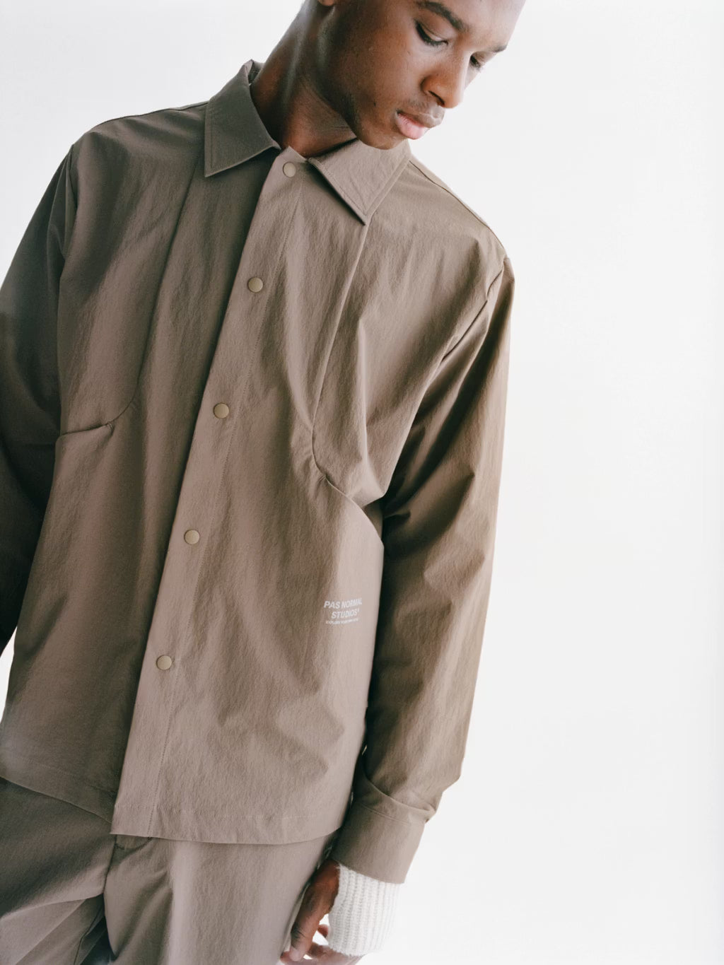 Pas Normal Studios //Off-Race Tech Overshirt Ash Brown