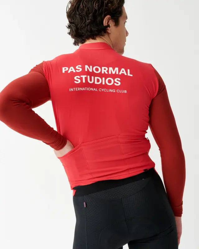 Pas Normal Studios // Men's Mechanism Long Sleeve Jersey — Deep Red (PreOrder)