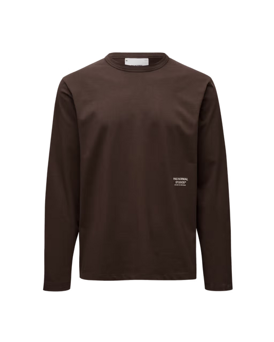 Pas Normal Studios //Off-Race Cotton Tech Long Sleeve T-Shirt Dark Purple