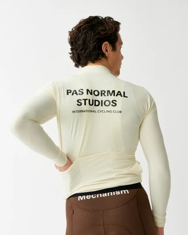 Pas Normal Studios // Men's Mechanism Long Sleeve Jersey — Off-White (PreOrder)