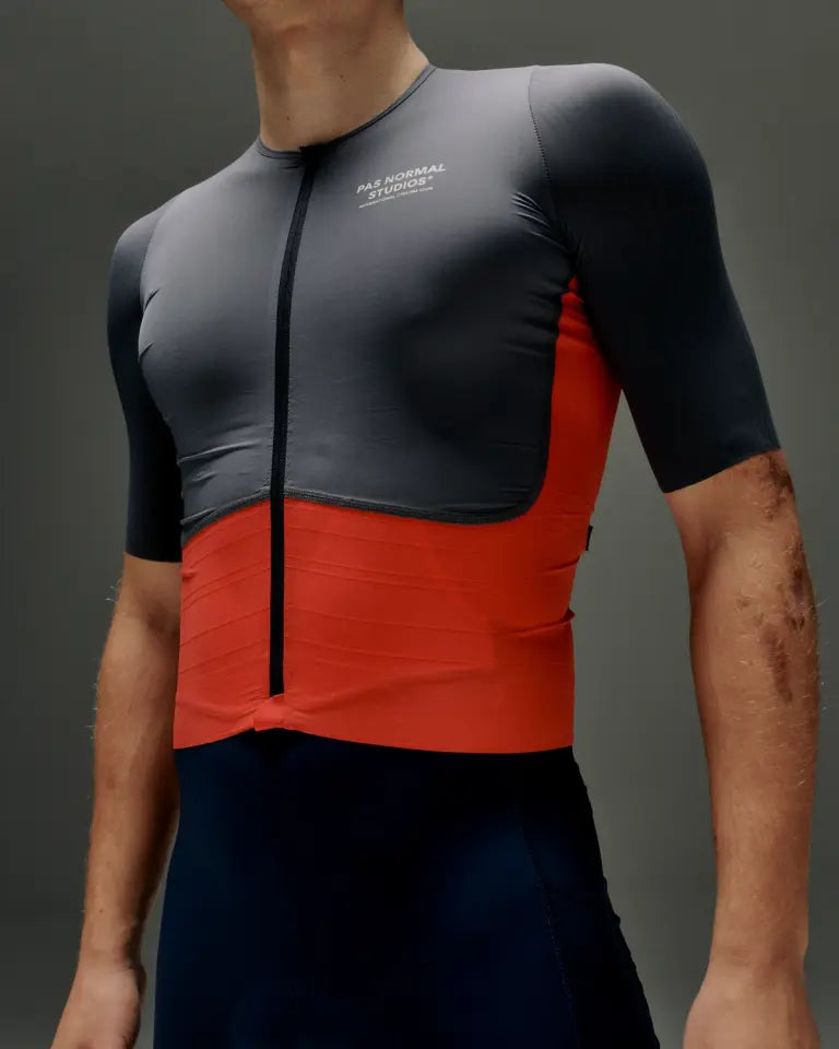 Pas Normal Studios // Men's Mechanism Pro Jersey - Navy / Deep Red (PreOrder)