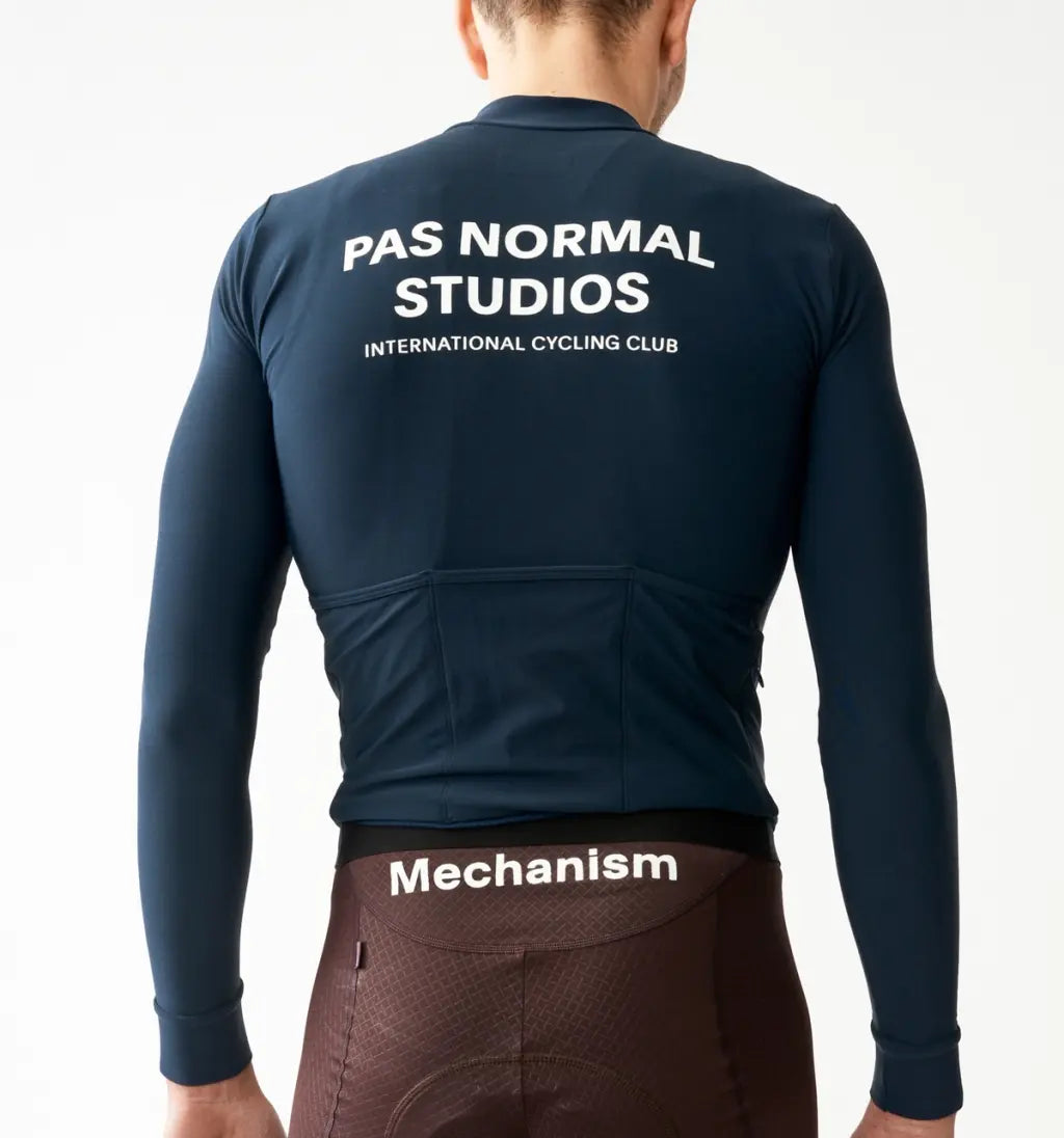 Pas Normal Studios // Men's Mechanism Long Sleeve Jersey — Navy (PreOrder)