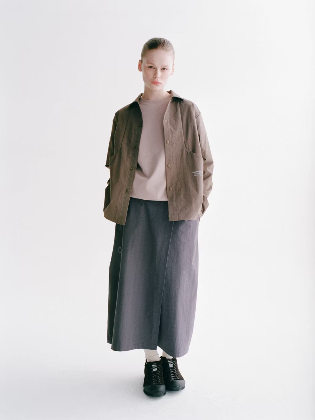 Pas Normal Studios //Off-Race Tech Overshirt Ash Brown