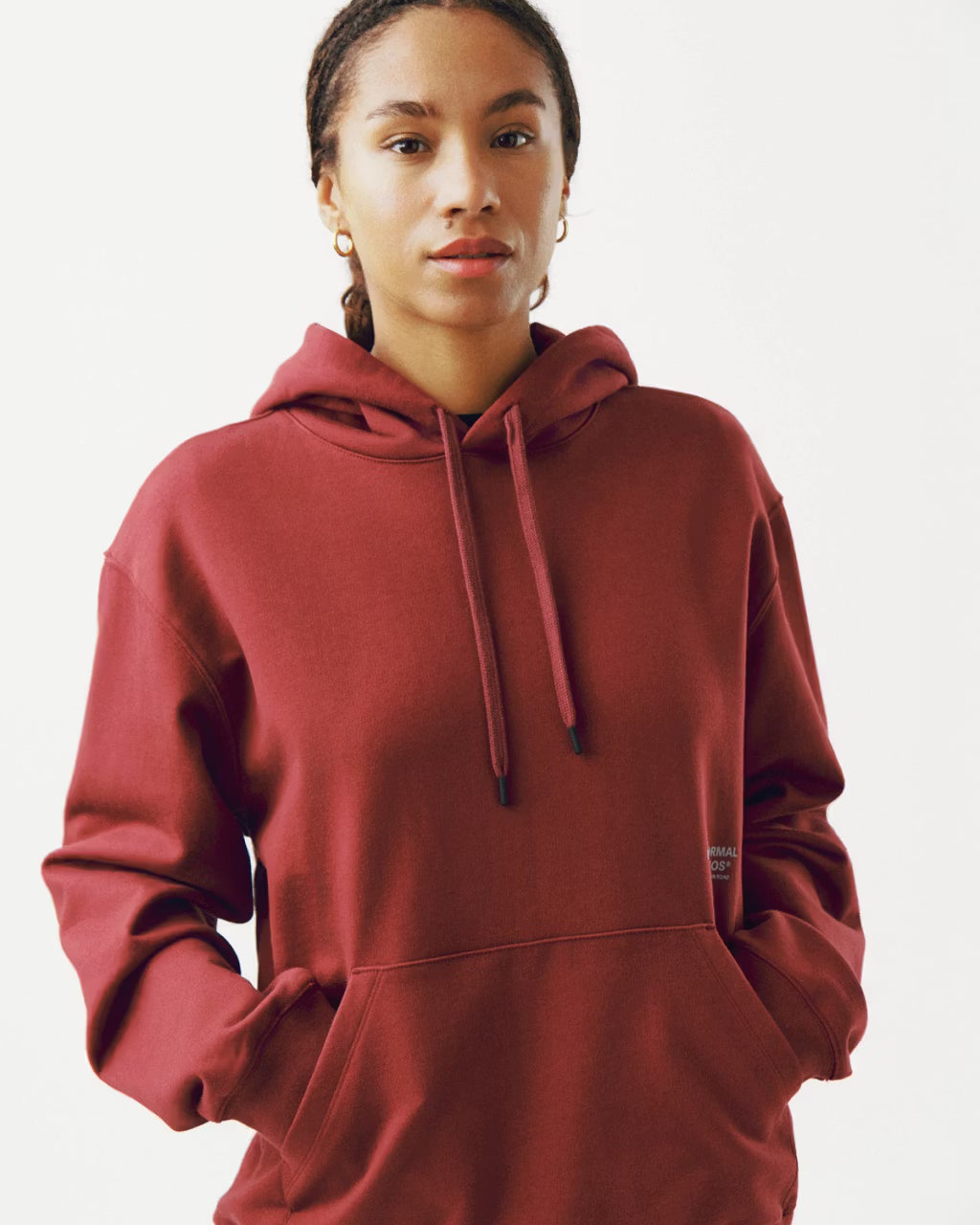 Pas Normal Studios //Off-Race Graphic Hoodie Maroon