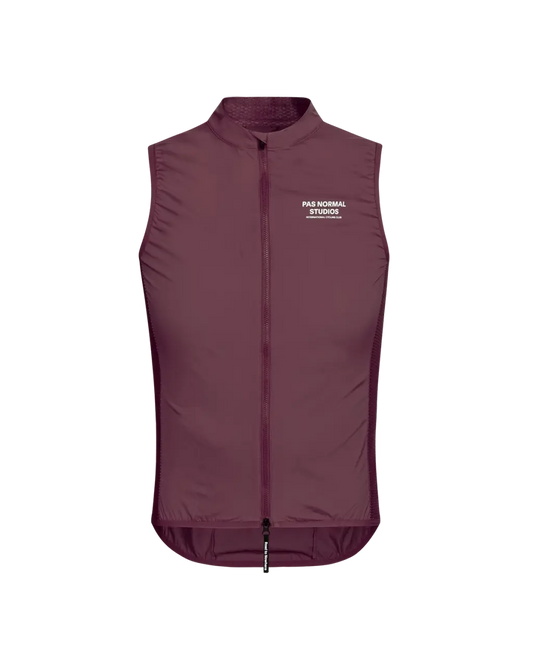 Pas Normal Studios // Men's Mechanism Stow Away Gilet - Light Burgundy